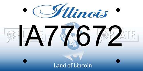 IA77672 Illinois License Plate
