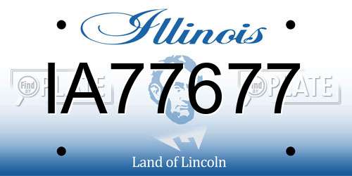 IA77677 Illinois License Plate
