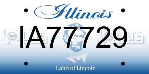 IA77729 Illinois License Plate
