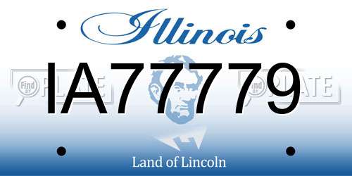 IA77779 Illinois License Plate
