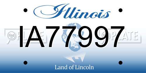 IA77997 Illinois License Plate