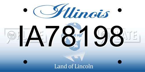 IA78198 Illinois License Plate
