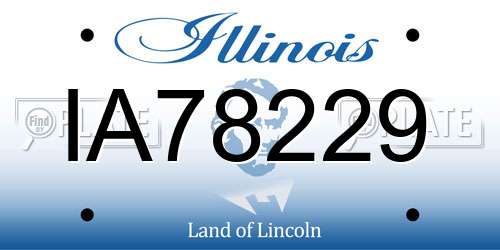 IA78229 Illinois License Plate