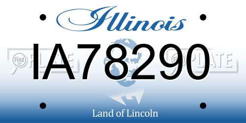 IA78290 Illinois License Plate