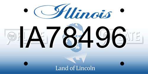 IA78496 Illinois License Plate