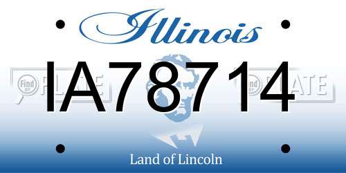 IA78714 Illinois License Plate