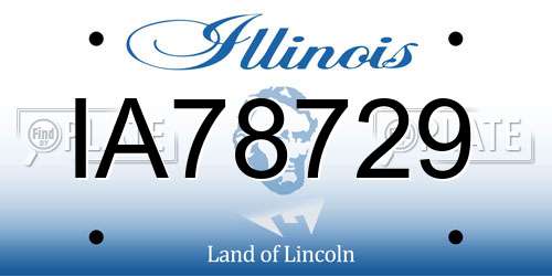 IA78729 Illinois License Plate