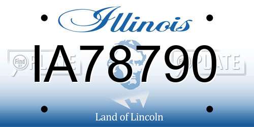 IA78790 Illinois License Plate