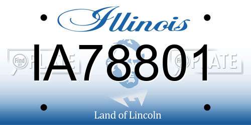 IA78801 Illinois License Plate