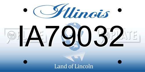 IA79032 Illinois License Plate