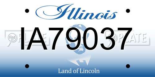 IA79037 Illinois License Plate