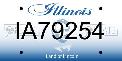 IA79254 Illinois License Plate