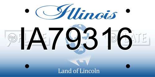 IA79316 Illinois License Plate