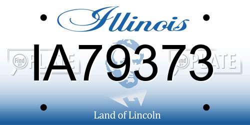 IA79373 Illinois License Plate