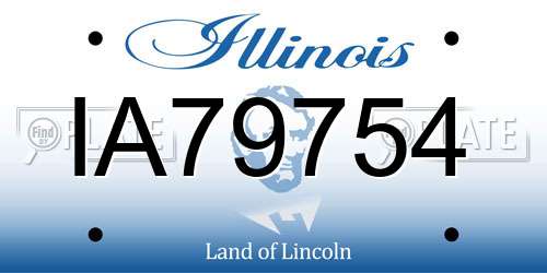 IA79754 Illinois License Plate