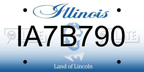 IA7B790 Illinois License Plate