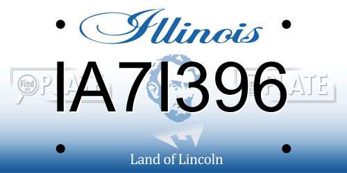 IA7I396 Illinois License Plate