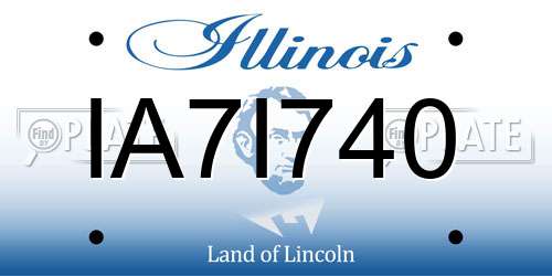 IA7I740 Illinois License Plate