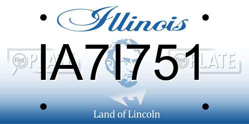IA7I751 Illinois License Plate