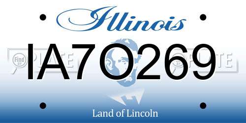 IA7O269 Illinois License Plate