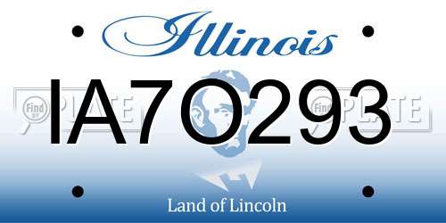IA7O293 Illinois License Plate