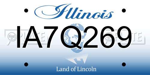 IA7Q269 Illinois License Plate