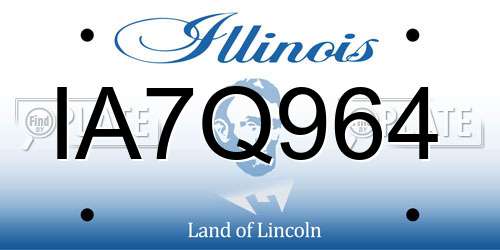 IA7Q964 Illinois License Plate