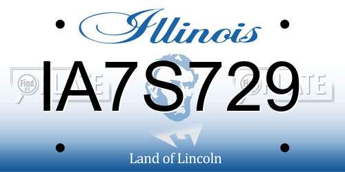 IA7S729 Illinois License Plate