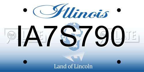 IA7S790 Illinois License Plate