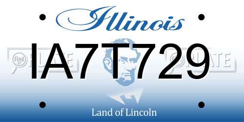 IA7T729 Illinois License Plate