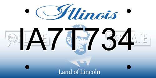 IA7T734 Illinois License Plate