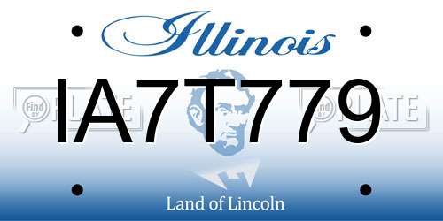 IA7T779 Illinois License Plate