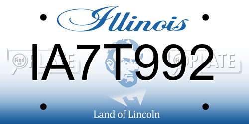 IA7T992 Illinois License Plate