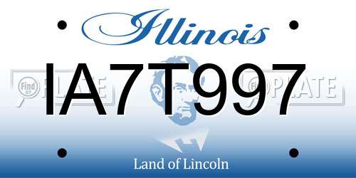 IA7T997 Illinois License Plate