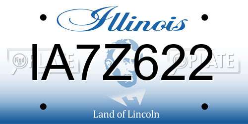 IA7Z622 Illinois License Plate