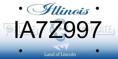 IA7Z997 Illinois License Plate