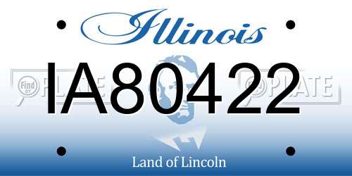 IA80422 Illinois License Plate