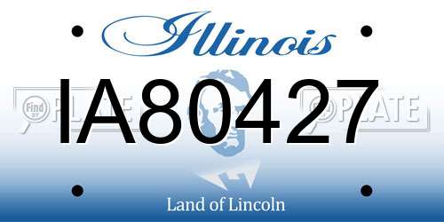 IA80427 Illinois License Plate