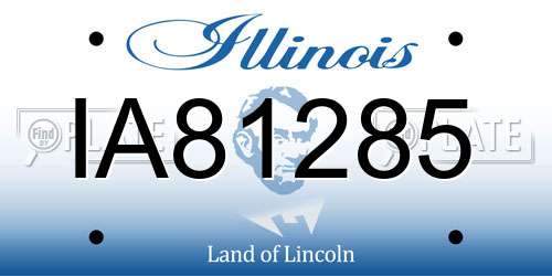 IA81285 Illinois License Plate