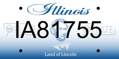 IA81755 Illinois License Plate