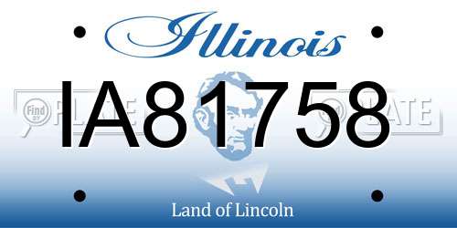 IA81758 Illinois License Plate