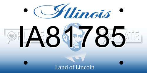 IA81785 Illinois License Plate