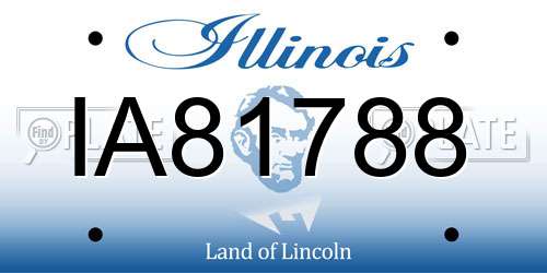 IA81788 Illinois License Plate