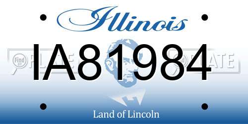 IA81984 Illinois License Plate