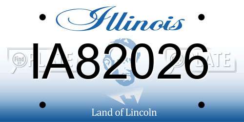 IA82026 Illinois License Plate