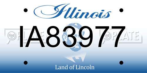 IA83977 Illinois License Plate