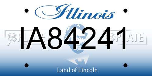 IA84241 Illinois License Plate