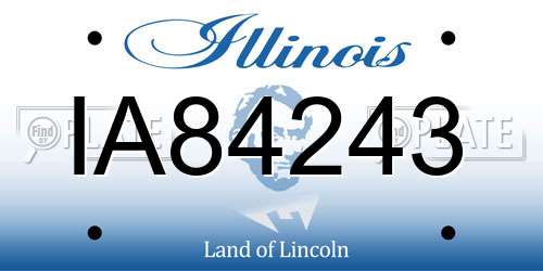 IA84243 Illinois License Plate