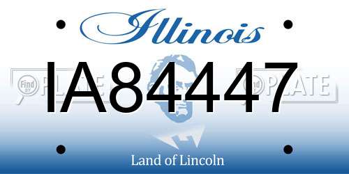 IA84447 Illinois License Plate
