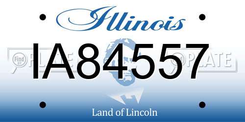 IA84557 Illinois License Plate
